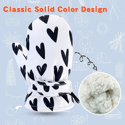 Image of BAVST Toddler Waterproof Mittens Fleece Lined Baby Boys Girls Winter Warm Glove Kids Snow Infant Ski Mitten for 3M-5T