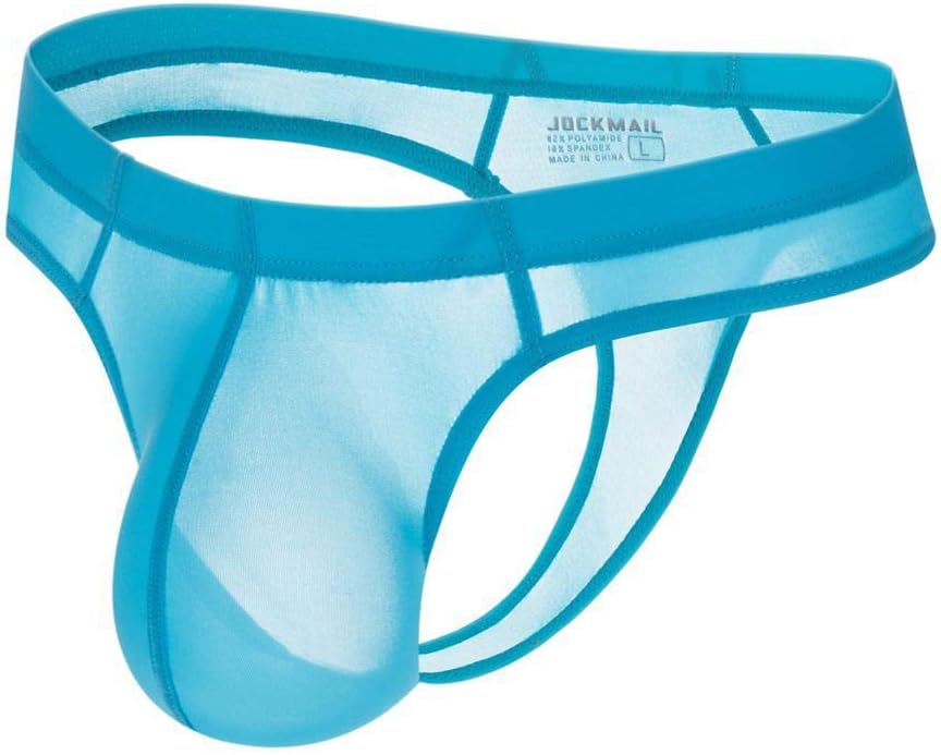 JOCKMAIL Mens Thongs Underwear JockStrap Mens Bikini Underwear G-string Jockstraps for Men Ice Silk Underwear