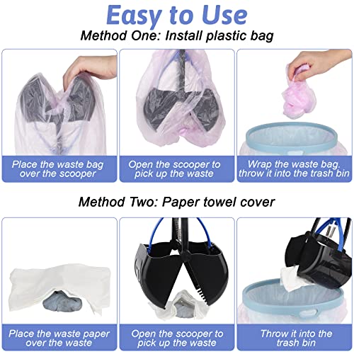 Image of Non-Breakable Pooper Scooper for Dogs and Cats with Long Handle High Strength Material and Durable Spring for Easy Grass and Gravel Pick Up
