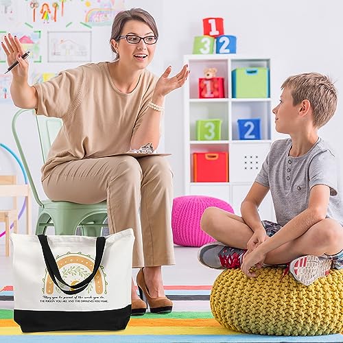 Image of Silkfly 30 Pcs Christmas Appreciation Canvas Tote Bag Gift Bulk, Thank You Tote Gift Bags for Women Employee Coworker