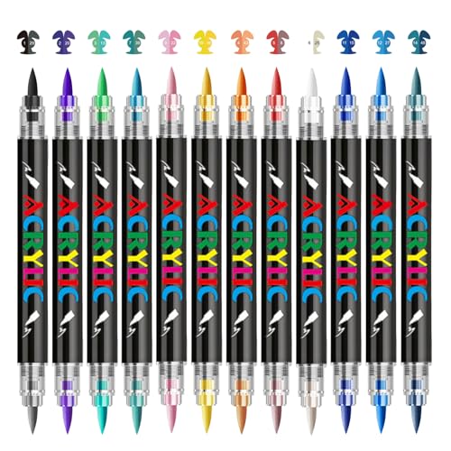 Image of IONSGAKO Nail Art Pens Set, Dual-head Dual-color Nail Polish Pens