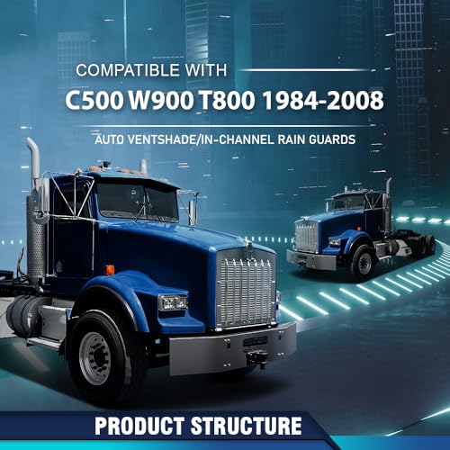 Image of PIT66 Window Guard Deflectors Fit Kenworth C500 W900 T800