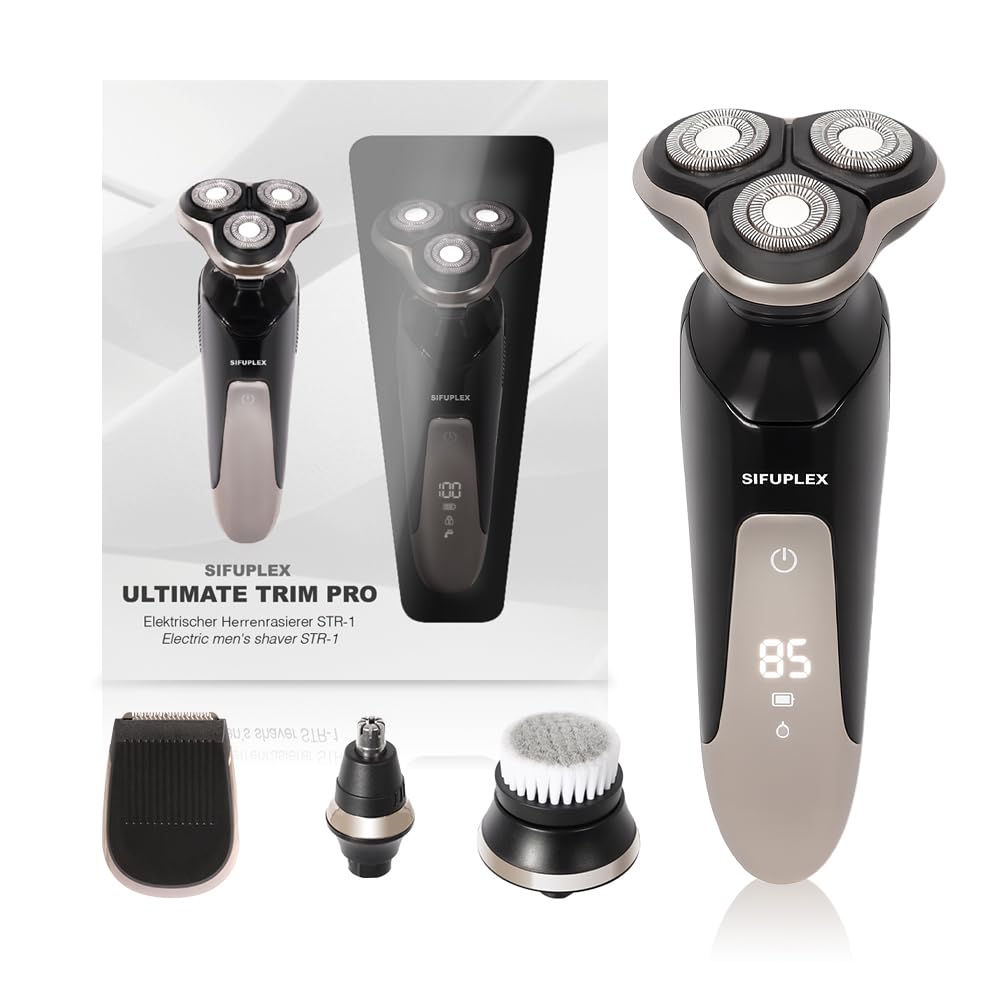 Ultimate Trim Pro STR-1 All-in-One Rasierer Herren 5 Aufsätze 180 Min Akku IPX7 wasserfest