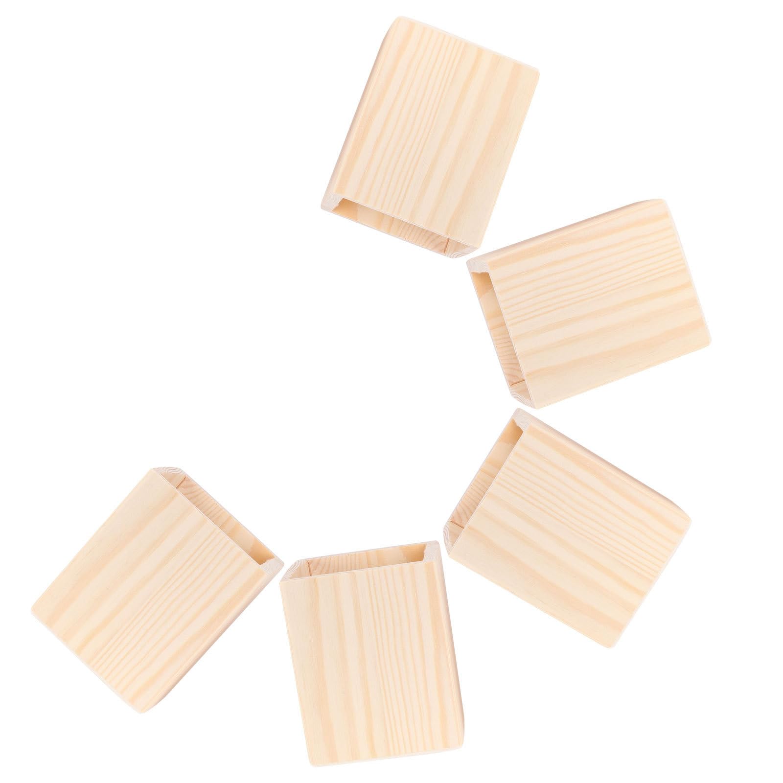 Porte-stylo rustique lot de 5 en bois stable, un organisateur polyvalent fonctionnel et élégant