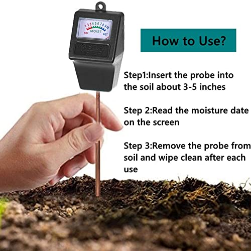 Hathdia Soil Moisture Meter,Plant Hygrometer Moisture Sensor Plant Water Monitor for Potted Plants,Garden,Farm, Lawn(No Battery Needed) - Image 3