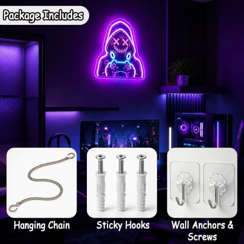 Image of Game Neon Sign for Wall Decor Dimmable Gamer Led Neon Lights Signs