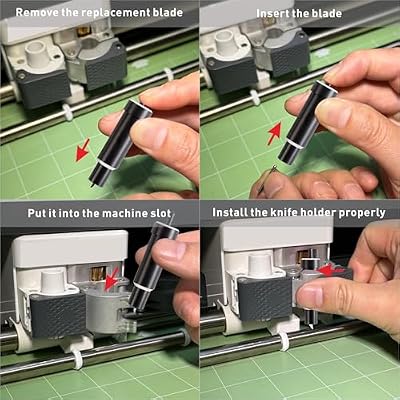 Cutting Blade + Housing, Deep-Point & Bonded-Fabric and Premium Fine Point Blade, Compatible with Cricut Maker, Maker 3, Explore Air/2/3 and Explore One (Pink)
