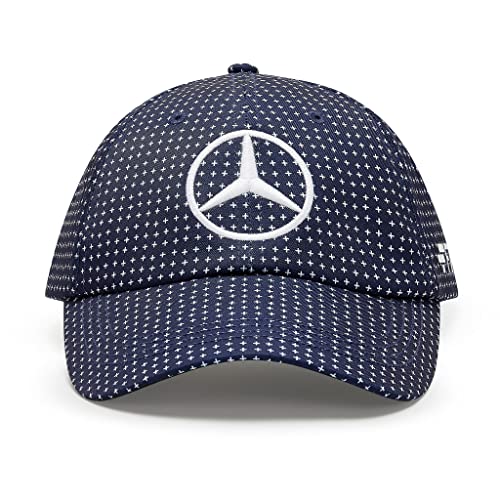 Fuel For Fans Mercedes Benz F1 Special Edition George Russell 2022 Konnichiwa Japanese GP Baseball Hat Navy miniatura 1