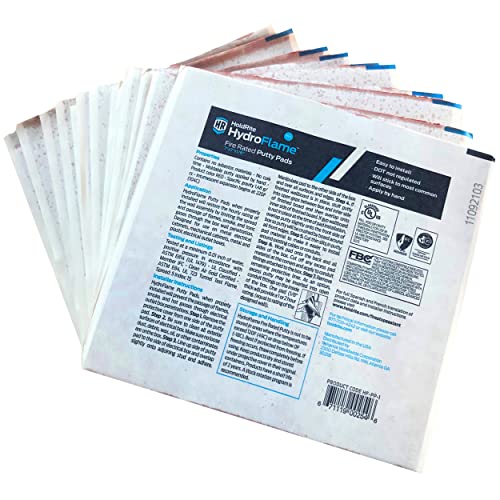 Image of Holdrite HydroFlame 7 x 7 Inch Firestop Putty Pads, (Pack of 20) Fire-Rated, HF-PP-1