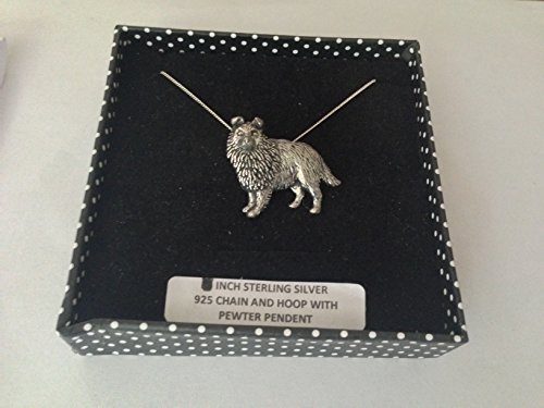 Pendentif Sheltie argent 925 fait main collier chien 50,8 cm boîte cadeau Prideindetails
