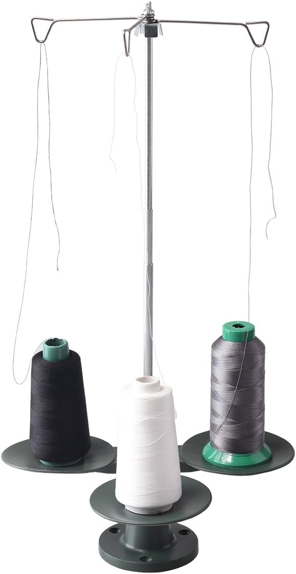 HONEYSEW 3-Spool Thread Stand for All Industrial and Domestic Sewing Machine Overlock Cone Stand
