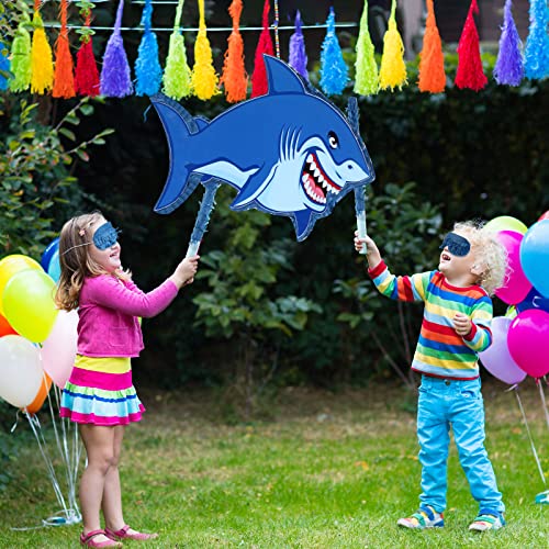 Capoda Shark Piñata 16.5" with Blindfold Stick for Kids Birthday Party - image 5