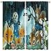 Cartoon Forest Animal Curtains for Kids,Night Rustic Woodland Cute Wild Animal Deer Fox Owl Print Nursery Baby Boy Girl Bedroom DÃ©cor Living Room Polyester Fabric Window Drapes 2 Panel Set 42