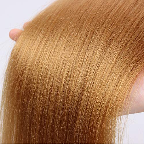 Light Brown Braiding Hair Pre Stretched 20 Inch 8 Packs Braiding Hair Extensions For Crochet Box Braids Twists Locs Hair Itch Free Soft Yaki Texture Hot Water Setting (20Inch,#27) #TOP4