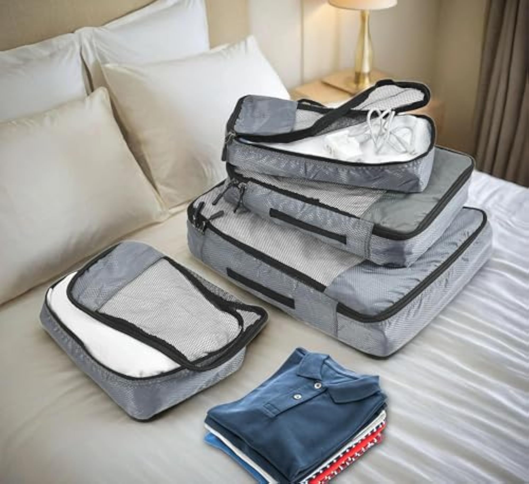 Packing Cubes for Travel, Set of 4 Organizer Bags