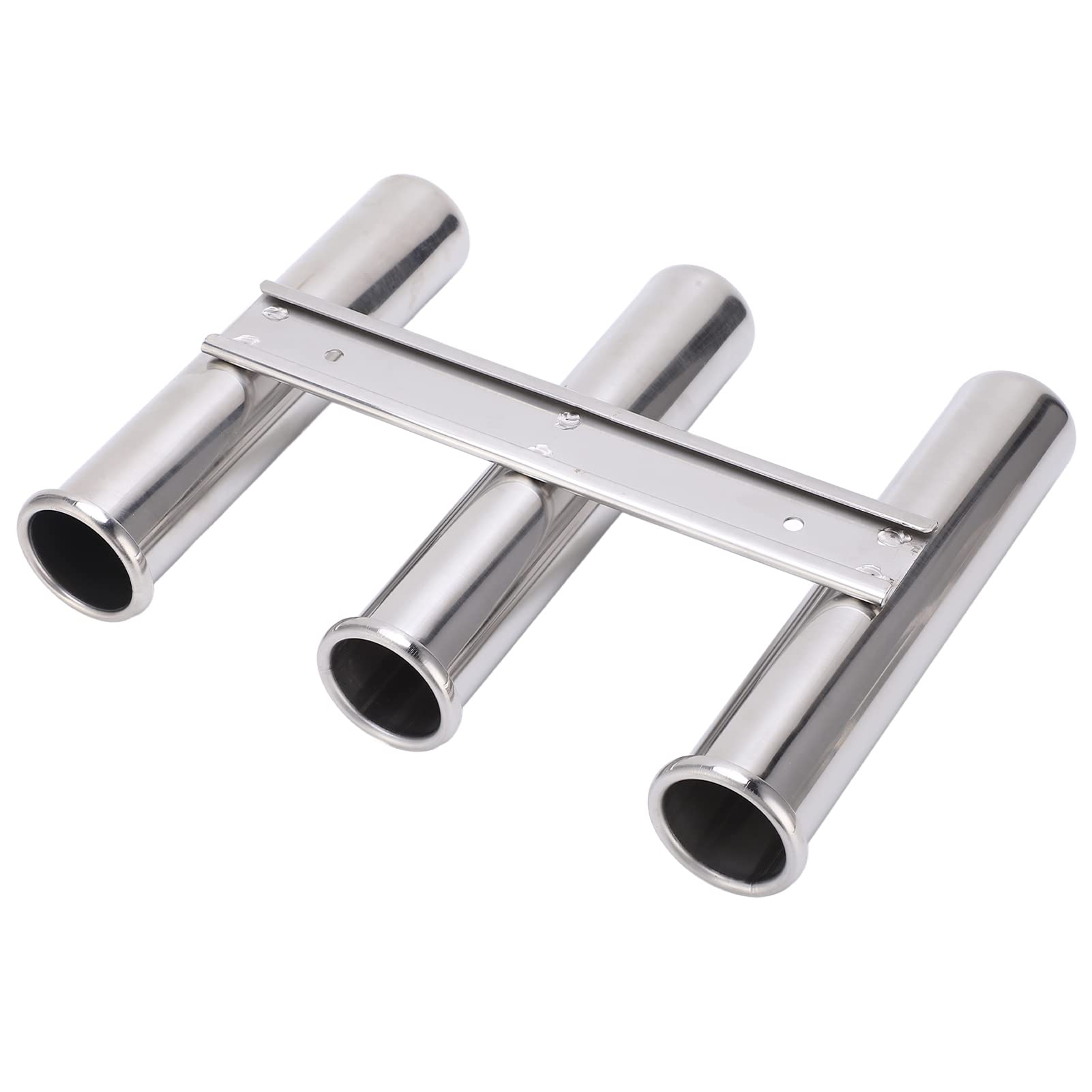 Soporte para Caña de Pescar de 3 Tubos de Acero Inoxidable 304, Estante Resistente a la Corrosión para Yates Marinos de 2,1 Pulgadas de Diámetro