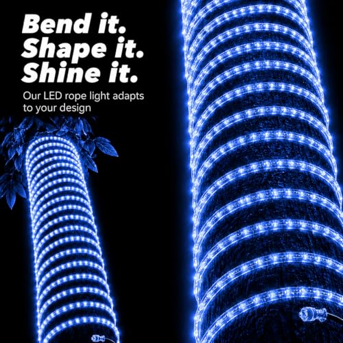 Image of COXO 1 Meters LED Rope Light for Decoration - Waterproof Blue SMD Cove Light for Ceiling, Home Decor, LED Pipe Light for Diwali, Festival, Indoor, Outdoor Use (Blue, 1 Meter)