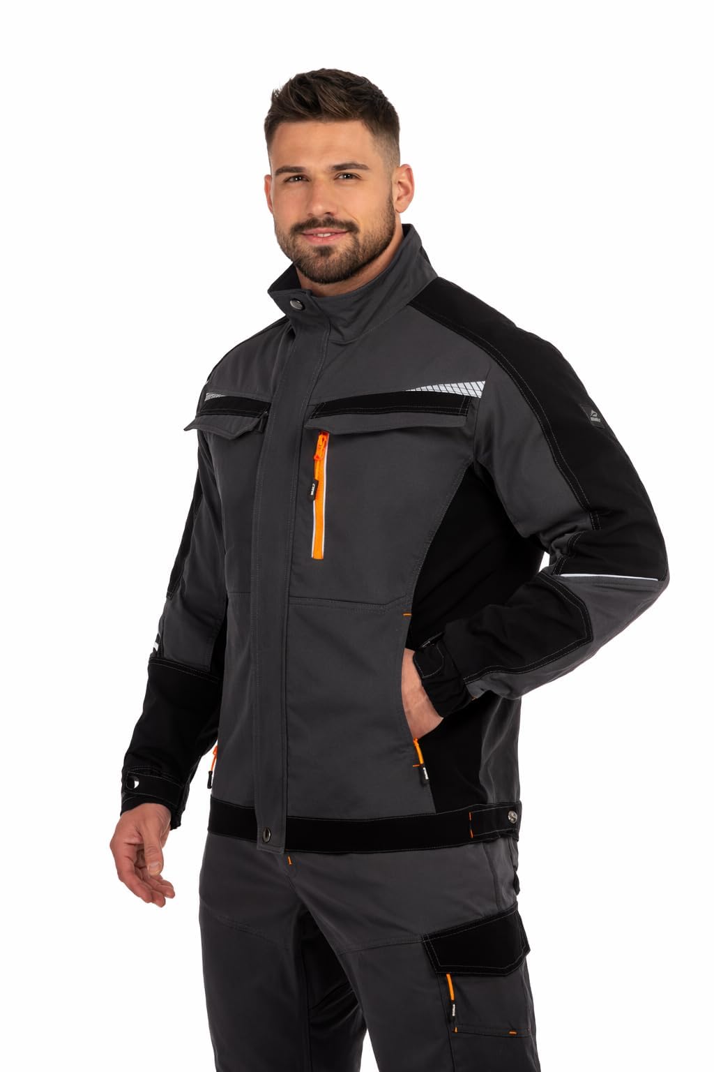 BWOLF Vector Multifunktionale Arbeitsjacke Männer – Robuste & Flexible aus 90 % Nylon, 10 % Elasthan – Leicht, Dehnbar, mit Taschen