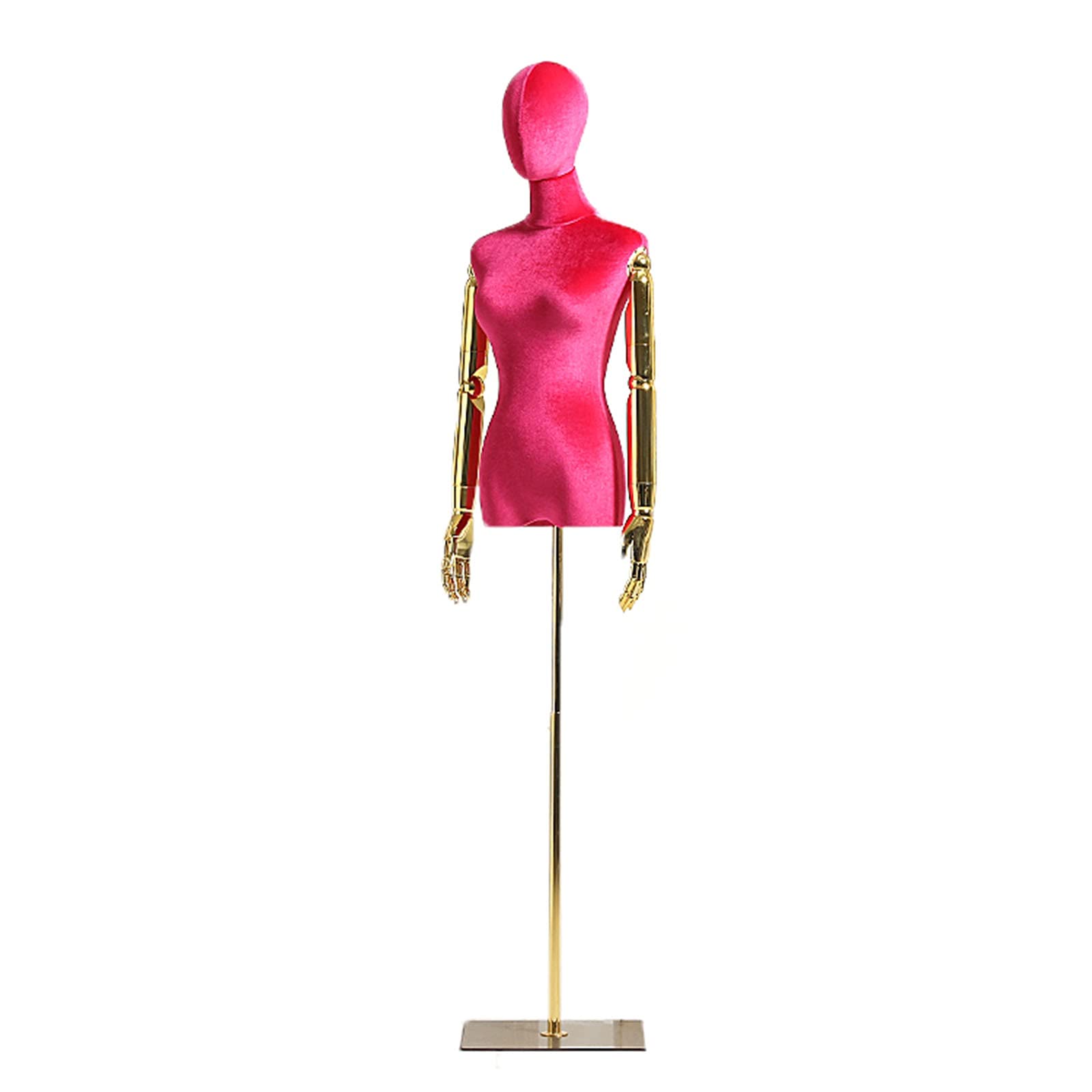 Maniquíes de costura femeninos con brazos ajustables y soporte de metal para ropa M