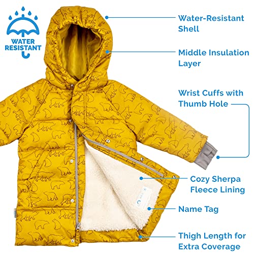 Image of JAN & JUL Insulated Winter Coat, Sherpa Lined Cozy Jacket for Kids