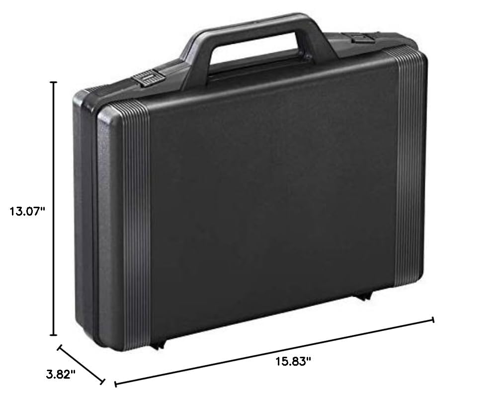 Serie K - Valigetta K06 in plastica da imballaggio Nera per Trasportare e Proteggere ogni Oggetto misure interne 392 x 266 x 93 mm