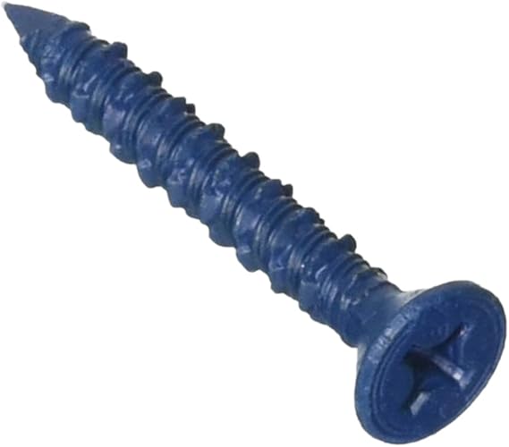 ITW 24375 Tapcon Concrete Screw, 13/4 in, Steel, Climaseal, 1/4" x 13/4