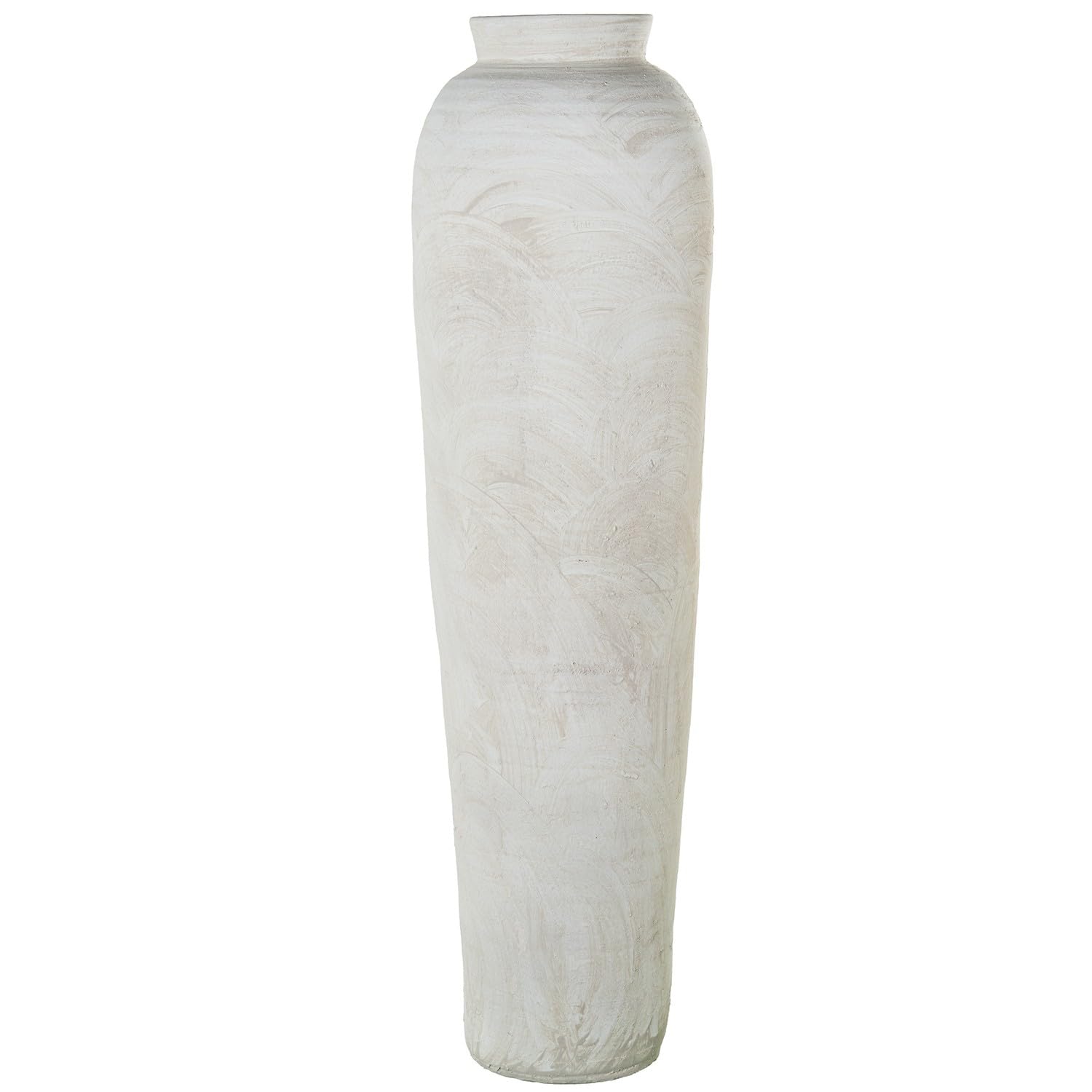 Bodenvase aus Keramik, Weiß, matt, 26 x 26 x 100 cm