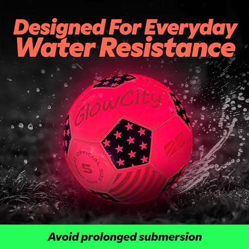 GlowCity Rechargeable Light Up Soccer Ball