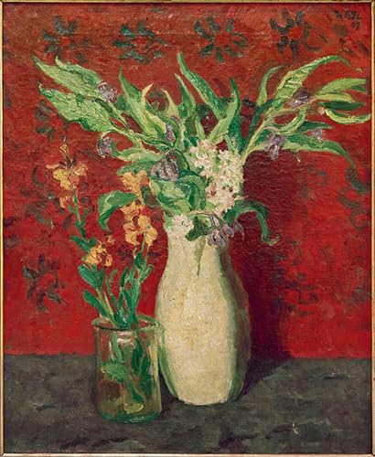 Fleurs des marais Max Beckmann Toile Décoration Murale Grand Bureau Lumineux