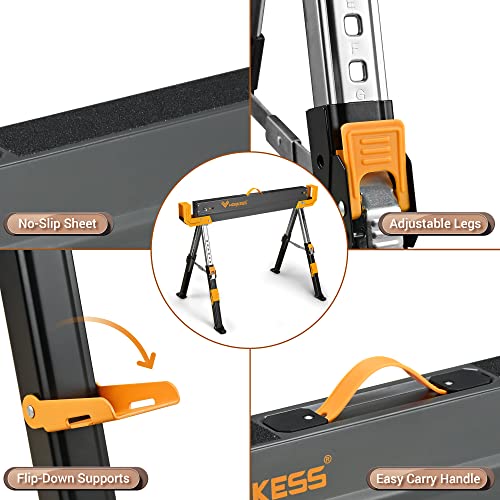 WORKESS Adjustable Height Saw Horses