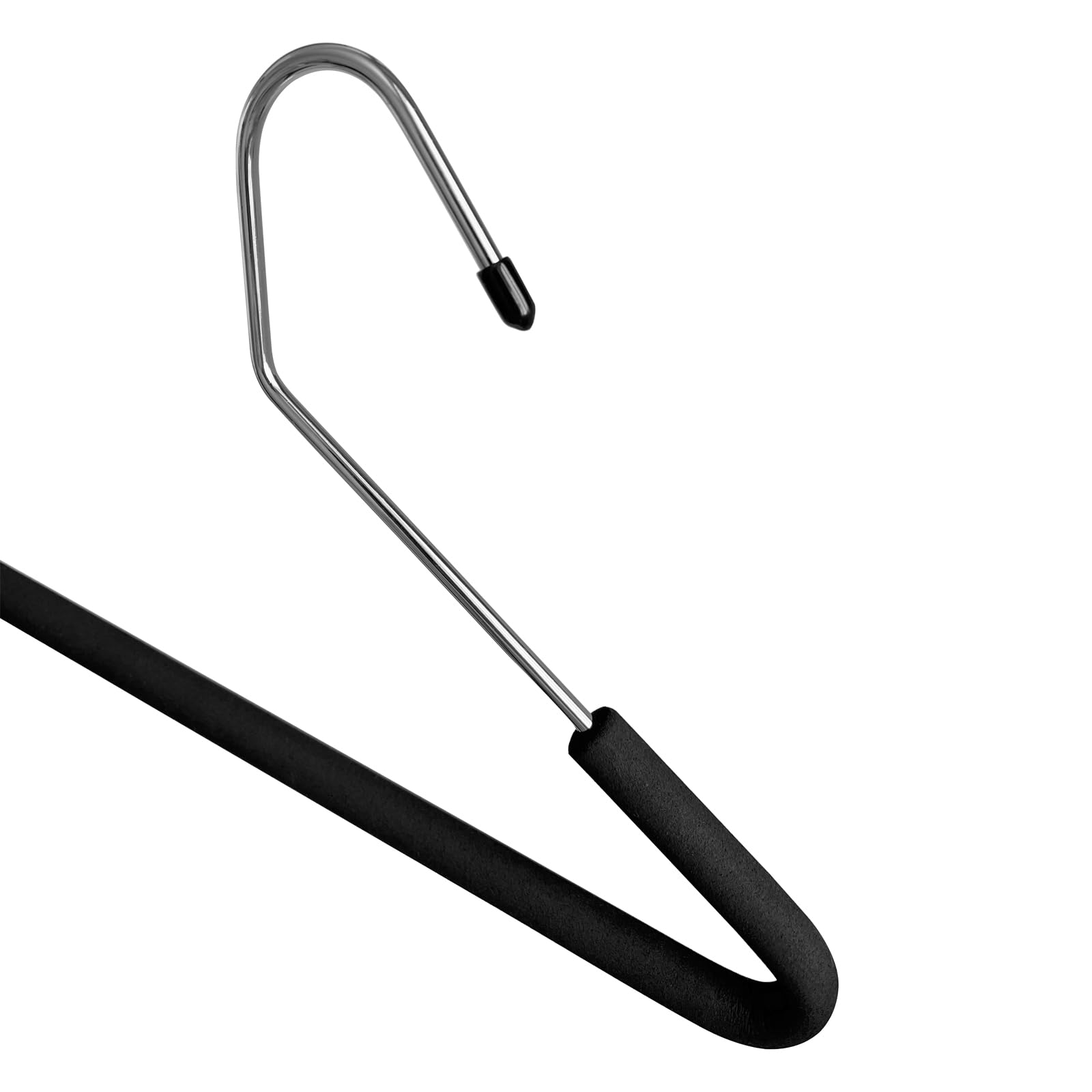 Perchas antideslizantes para pantalones, perchas de espuma con extremo abierto para hombres y mujeres, perchas de metal para pantalones que ahorran espacio para armario, falda y jeans, color