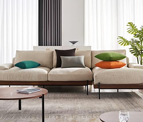 Mixhug Decorative Linen Throw Pillow Covers, Farmhouse Cushion Covers For Couch And Bed, Moss Green, 18 X 18 Inches, Set Of 2 #TOP3