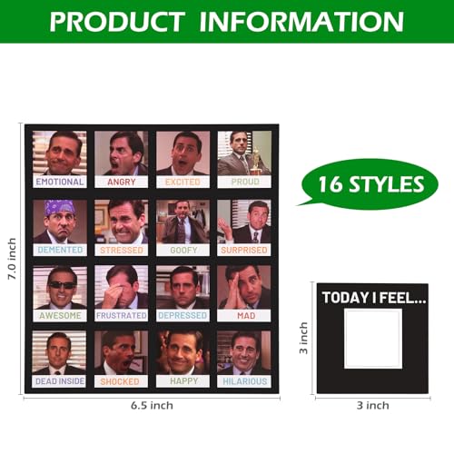 The Office Daily Mood Tracker Feeling Poster imán 7x6.5 in miniatura 2