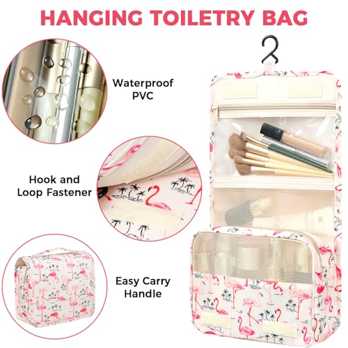 Image of BAGAIL 9 Set Packing Cubes with Packing List Luggage Packing Organizers for Travel Accessories (Flamingo)