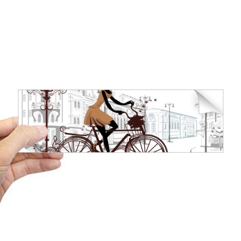 Sticker rectangulaire vélo Lady France pour fenêtre et déco intérieure