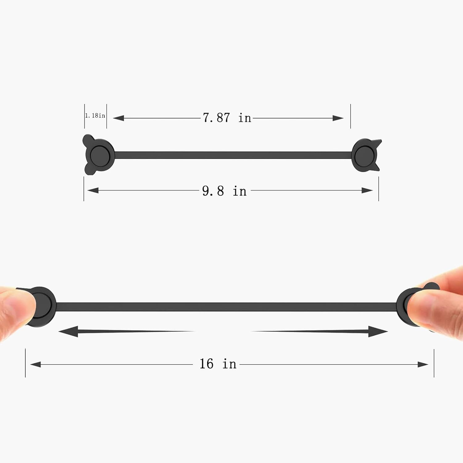 10Pcs 10-Inch Original Silicone Cable Tie, Reusable Magnetic Twist Ties, Cable Twist Straps with Fridge Magnets, Cable Organizers for Bundling, Wire Management, Holding Stuff. (5 Colors)