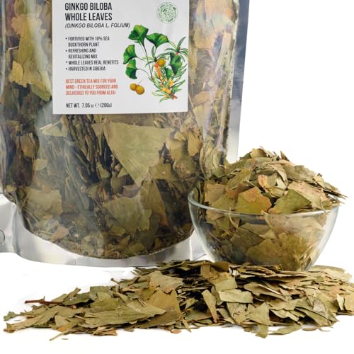 Siberian Green Ginkgo Biloba - Té suelto de hojas cortadas y tamizadas, 200 g