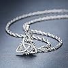 Celtic Dragon Necklace 925 Sterling Silver Chinese Dragon Celtic Knot Pendant Necklace Jewellery Gifts for Mens Womens Boys #3