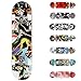 WeSkate Completo Skateboard per Principianti, 80 x 20 cm 7 Strati di Acero Double Kick Deck Concavo Skate Board per Bambini Adolescenti Giovani Adulti Ragazze Ragazzi