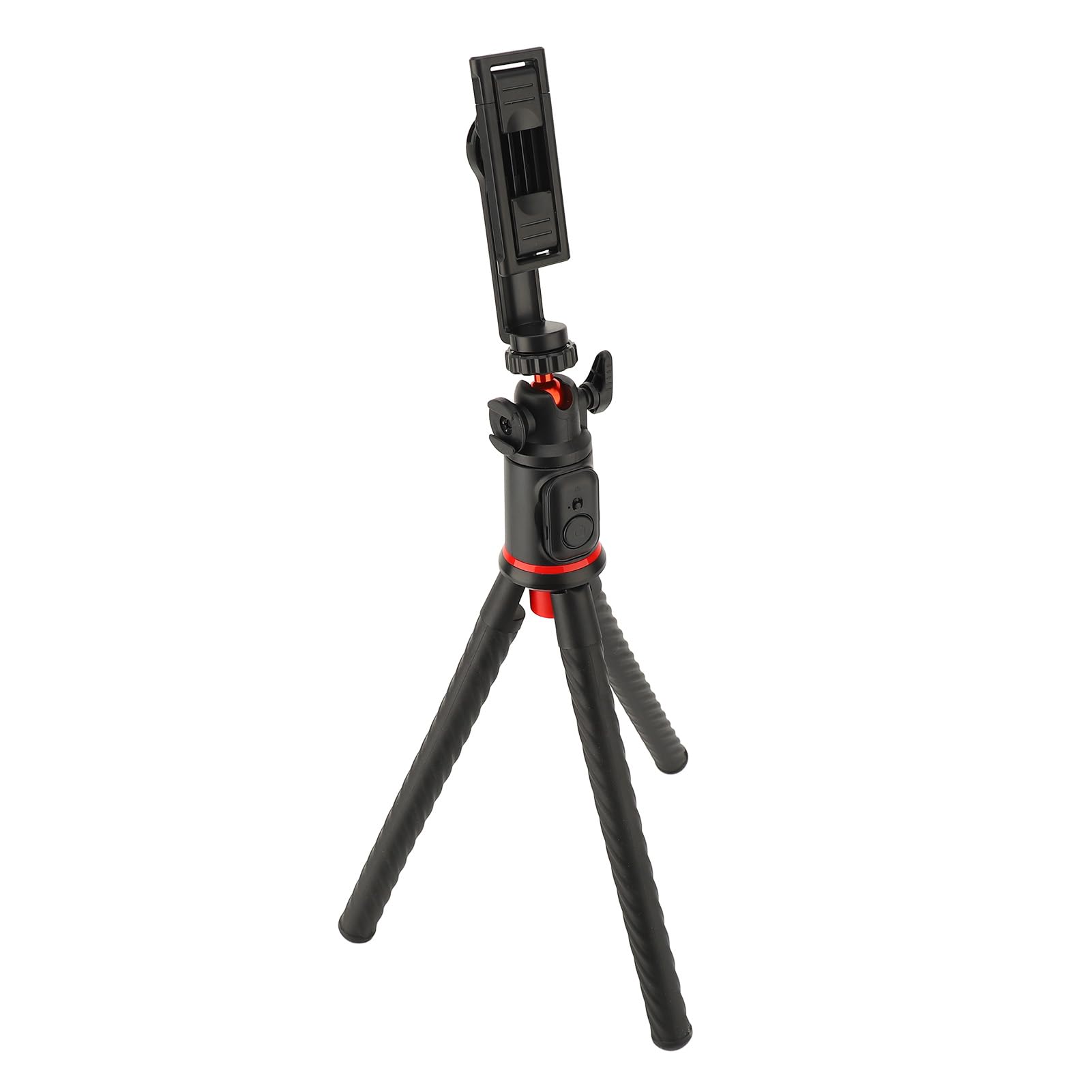 Treppiede flessibile multifunzionale per telefono per selfie live streaming, telecomando, lega di alluminio ABS stabile, portatile per foto di gruppo