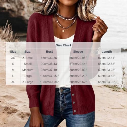 Cardigan Sweaters for Women V Neck Long Sleeve Knit Cardigans Shrug - image 4