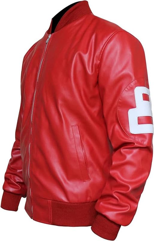 Image of 8 Pool Bomber Jacket- Faux Leather Seinfeld David Puddy Eight ball Lettermen Jacket - 90's Bomber Jacket