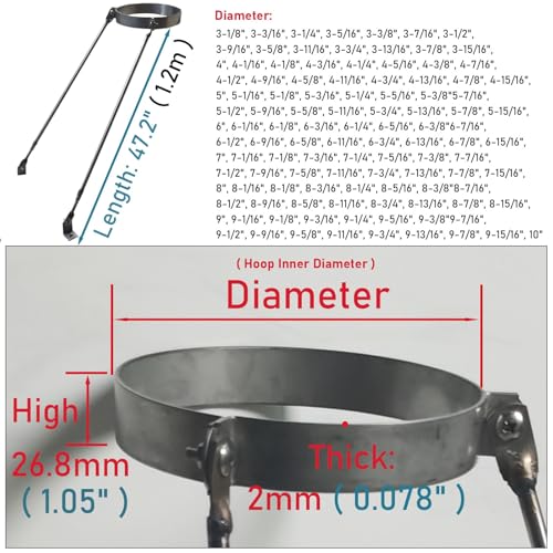 Support de cheminée réglable 10-25 cm avec kit fixation murale inox - 4