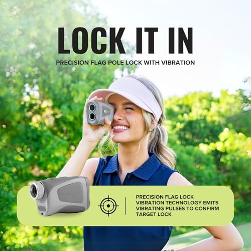 Image of Pro Tour Golf Rangefinder with Slope - Range Finder Golf with Ultra-Strength Magnet - Laser Rangefinder with Slope Technology & Flag Pole Lock Vibration - Golf Range Finder