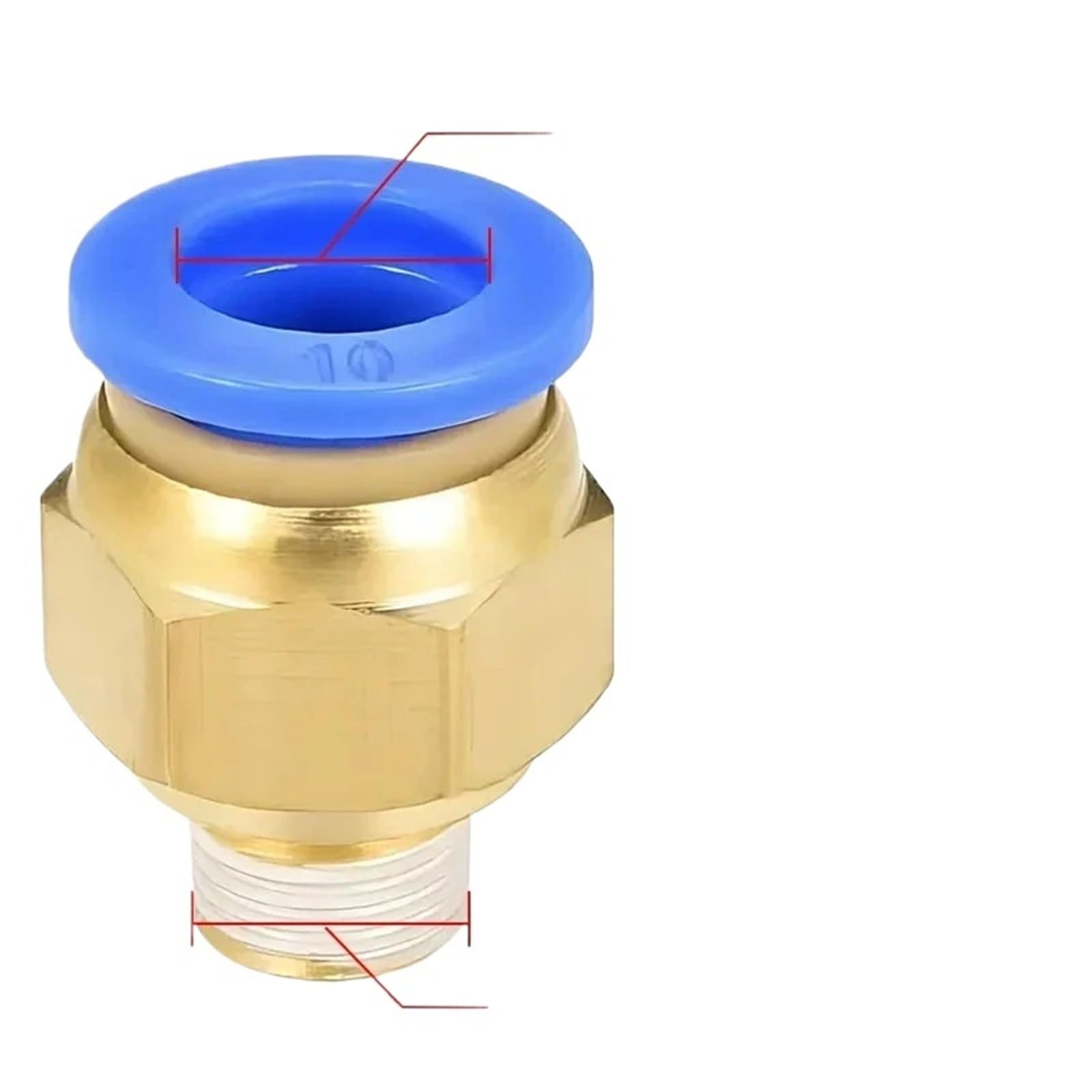 20/50 sztuk pneumatycznych szybkozłączek serii 6 mm, 8 mm, 10 mm, 12 mm, rurka OD 1/8" 1/4" 3/8" 1/2" Nici Air Connectivity (PC6-04 (1I2))
