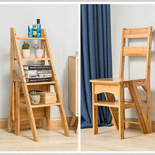 Escalera plegable de 4 niveles convertible en estante de almacenamiento 5