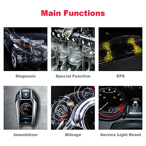 XTOOL PS90 Tablet PC OBDII Code Reader Full System Diagnostic Tool for Oil Reset/EPB/BMS/SAS/DPF/TPMS Relearn and Key Immobilizer