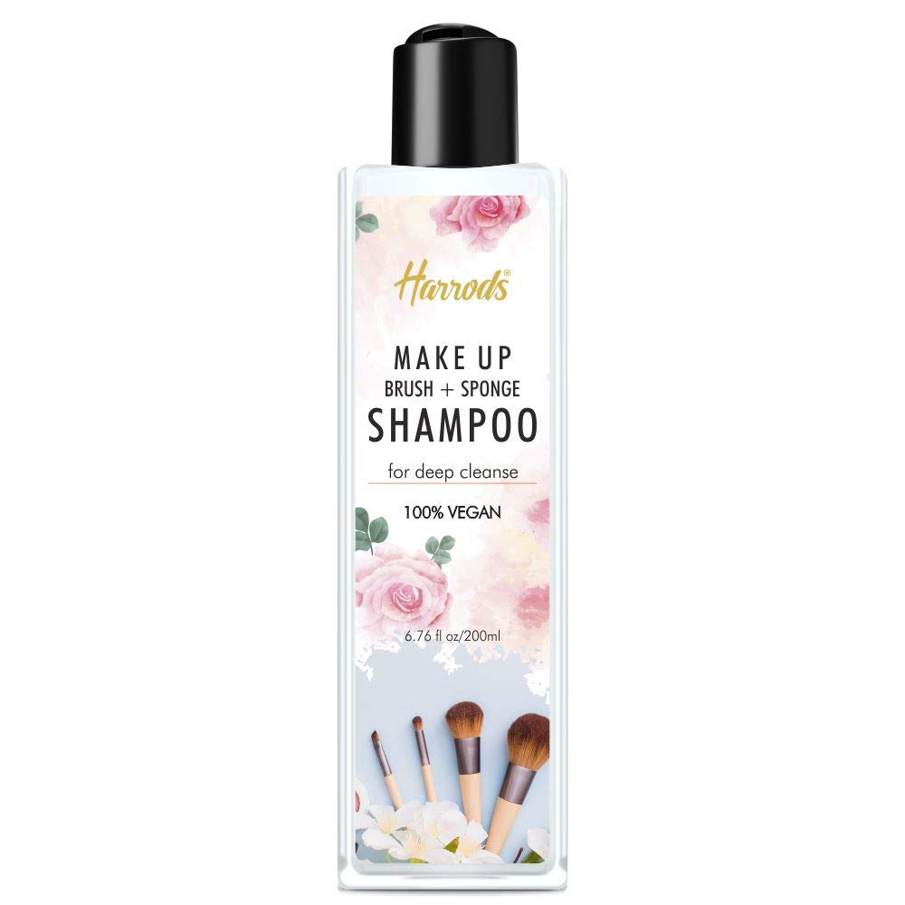 HARRODSProfessional Makeup Brush Cleaner Shampoo 200Ml | Deep Clean Shampoo for Cleaning Make-up Brushes - Shampoo for any Brush, Sponge or Applicator