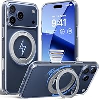 TORRAS 360° Ostand O3 Fitness für iPhone 17 Pro Max Hülle - Flexibler Magnetischer Ständer, Militärischer Schutz, Kompatibel mit MagSafe Hülle iPhone 17 Pro Max Case Dünne Griffige Transparent