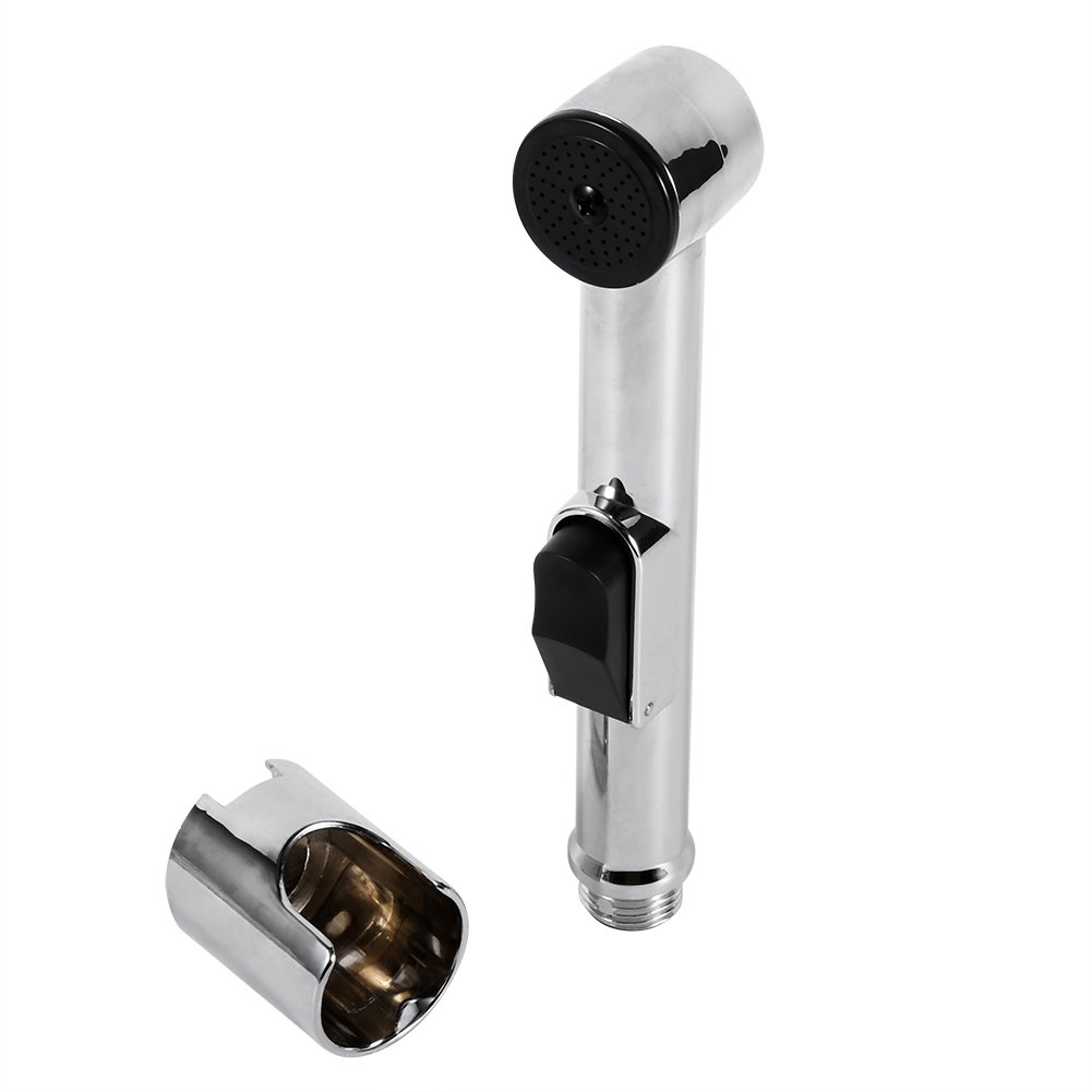 Toilet Bidet Shower Handheld Sprayer Chrome Plated Nozzle Portable Home Bathroom Washer Adapter Shower Component Replacement Part — view 5